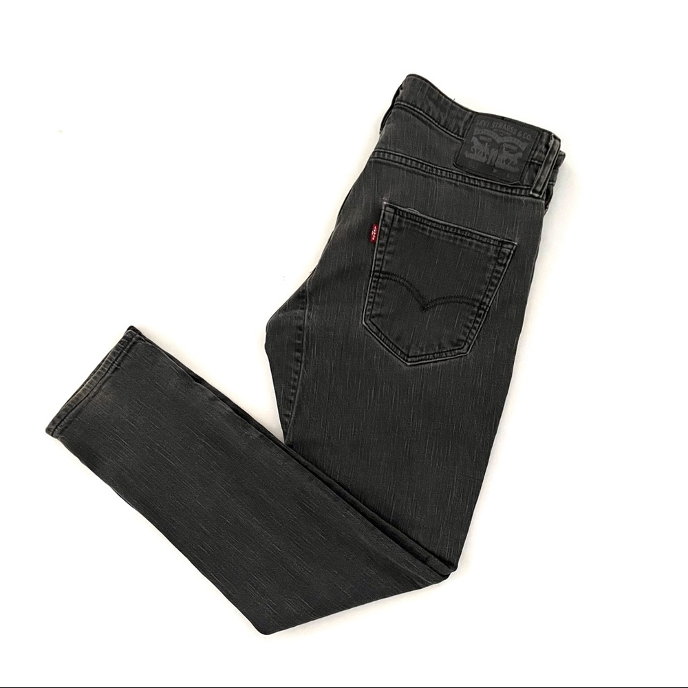 Levi's Mens Skinny Jeans 34x32 
Black Cotton with Stretch Denim Ankle Length